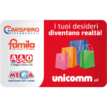 Gift Card Unicomm, Emisfero, Famila, A&O, Mega