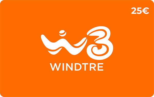 Ricarica telefonica WindTre €25