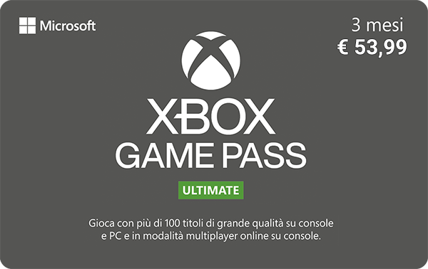 Microsoft Game Pass Ultimate Online 3 mesi €53,99