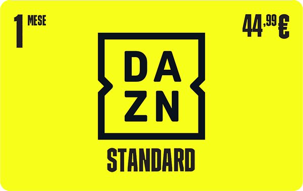 Carta prepagata DAZN STANDARD 1 mese €44,99
