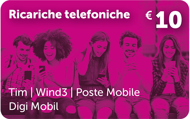 Ricarica telefonica €10