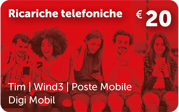 Ricarica telefonica €20