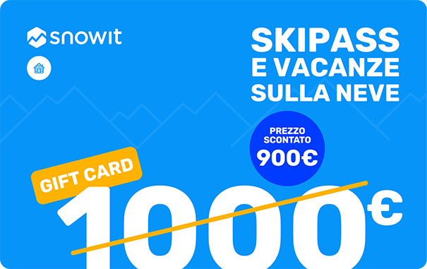 Gift Card Snowit Hotel e Skipass €1000