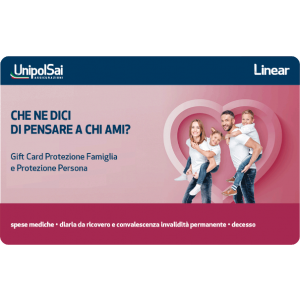 Gift Card Unipol assicurazione famiglia persona infortuni